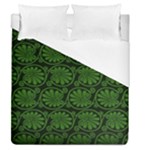 Green Floral Pattern Floral Greek Ornaments Duvet Cover (Queen Size)