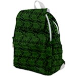 Green Floral Pattern Floral Greek Ornaments Top Flap Backpack