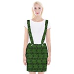 Green Floral Pattern Floral Greek Ornaments Braces Suspender Skirt