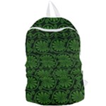 Green Floral Pattern Floral Greek Ornaments Foldable Lightweight Backpack