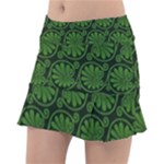 Green Floral Pattern Floral Greek Ornaments Classic Tennis Skirt