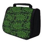 Green Floral Pattern Floral Greek Ornaments Full Print Travel Pouch (Small)