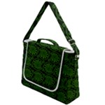 Green Floral Pattern Floral Greek Ornaments Box Up Messenger Bag