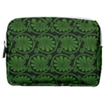 Green Floral Pattern Floral Greek Ornaments Make Up Pouch (Medium)