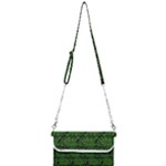 Green Floral Pattern Floral Greek Ornaments Mini Crossbody Handbag