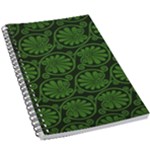 Green Floral Pattern Floral Greek Ornaments 5.5  x 8.5  Notebook