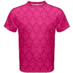 Pink Pattern, Abstract, Background, Bright Men s Cotton T-Shirt