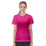 Pink Pattern, Abstract, Background, Bright Women s Sport Mesh T-Shirt