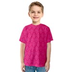 Pink Pattern, Abstract, Background, Bright Kids  Sport Mesh T-Shirt