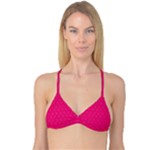 Pink Pattern, Abstract, Background, Bright Reversible Tri Bikini Top