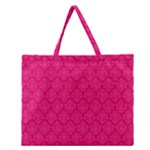 Pink Pattern, Abstract, Background, Bright Zipper Large Tote Bag