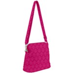 Pink Pattern, Abstract, Background, Bright Zipper Messenger Bag