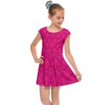 Pink Pattern, Abstract, Background, Bright Kids  Cap Sleeve Dress