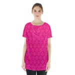 Pink Pattern, Abstract, Background, Bright Skirt Hem Sports Top