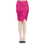 Pink Pattern, Abstract, Background, Bright Midi Wrap Pencil Skirt