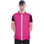 Pink Pattern, Abstract, Background, Bright Men s Puffer Vest