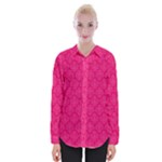 Pink Pattern, Abstract, Background, Bright Womens Long Sleeve Shirt