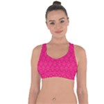 Pink Pattern, Abstract, Background, Bright Cross String Back Sports Bra