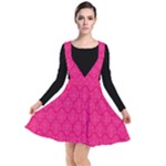 Pink Pattern, Abstract, Background, Bright Plunge Pinafore Dress