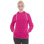 Pink Pattern, Abstract, Background, Bright Women s Hooded Pullover