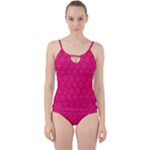 Pink Pattern, Abstract, Background, Bright Cut Out Top Tankini Set
