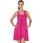 Pink Pattern, Abstract, Background, Bright Show Some Back Chiffon Dress