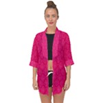 Pink Pattern, Abstract, Background, Bright Open Front Chiffon Kimono