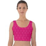 Pink Pattern, Abstract, Background, Bright Velvet Crop Top