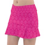 Pink Pattern, Abstract, Background, Bright Classic Tennis Skirt