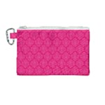 Pink Pattern, Abstract, Background, Bright Canvas Cosmetic Bag (Medium)