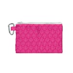 Pink Pattern, Abstract, Background, Bright Canvas Cosmetic Bag (Small)