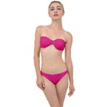 Pink Pattern, Abstract, Background, Bright Classic Bandeau Bikini Set