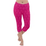 Pink Pattern, Abstract, Background, Bright Lightweight Velour Capri Yoga Leggings