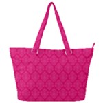 Pink Pattern, Abstract, Background, Bright Full Print Shoulder Bag