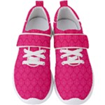 Pink Pattern, Abstract, Background, Bright Men s Velcro Strap Shoes