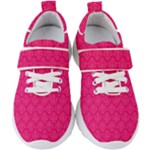 Pink Pattern, Abstract, Background, Bright Kids  Velcro Strap Shoes