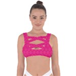 Pink Pattern, Abstract, Background, Bright Bandaged Up Bikini Top