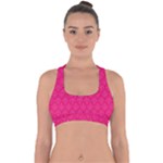 Pink Pattern, Abstract, Background, Bright Cross Back Hipster Bikini Top 
