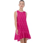 Pink Pattern, Abstract, Background, Bright Frill Swing Dress
