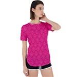 Pink Pattern, Abstract, Background, Bright Perpetual Short Sleeve T-Shirt