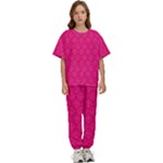 Pink Pattern, Abstract, Background, Bright Kids  T-Shirt and Pants Sports Set