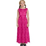Pink Pattern, Abstract, Background, Bright Kids  Satin Sleeveless Maxi Dress
