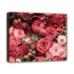 Pink Roses Flowers Love Nature Canvas 10  x 8  (Stretched)