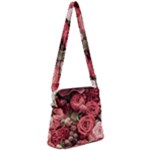 Pink Roses Flowers Love Nature Zipper Messenger Bag