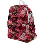 Pink Roses Flowers Love Nature Top Flap Backpack