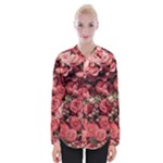 Pink Roses Flowers Love Nature Womens Long Sleeve Shirt