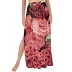 Pink Roses Flowers Love Nature Maxi Chiffon Tie-Up Sarong