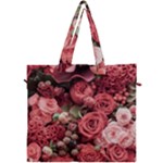 Pink Roses Flowers Love Nature Canvas Travel Bag