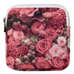 Pink Roses Flowers Love Nature Mini Square Pouch
