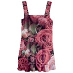 Pink Roses Flowers Love Nature Kids  Layered Skirt Swimsuit